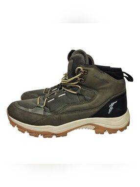 Olive Green Men's Trail Boots with Gum Outsole. Size 10